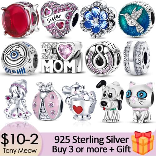 925 Sterling Silver Angel Wings Cassette Flamingo Dangle Charm Beads Fit Original Pandora Bracelet Necklace Silver 925 Jewelry