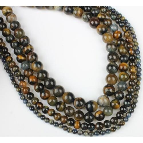 2019 New Natural Tigereye Loose Bead Semi-precious Stones Beads Strand Jewelry Making Women Accessories 4mm,6mm,8mm,10mm