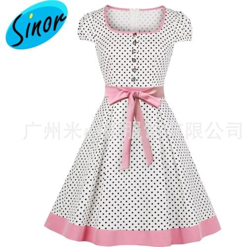 Fast-selling eBay 2019 summer foreign trade retro Hepburn grand dress size womens 1929 office banquet dress bridesmaids