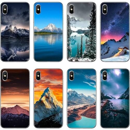 Natural scenery lake Snow mountain Phone Case For iPhone 12 11 Pro Max Mini XS Max XR X 8 7 Plus 6 6S Plus 5 5S SE 2020