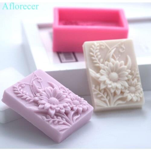 Flower Soap Mold Silicone Mold Handmade DIY Soap Mold Sunflower Soap Moulds