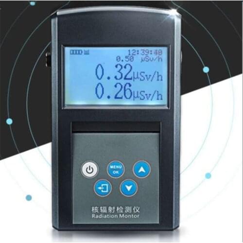 FS2011 Geiger Radiation Counter Nuclear Detector Beta Gamma X-ray with Alarm Marble Tester Tool LCD Display Radioactive Detector