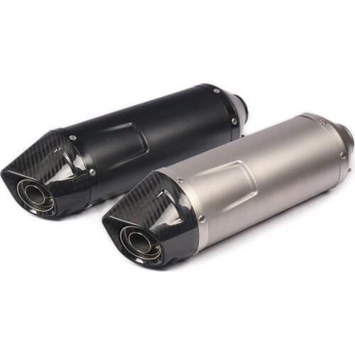 440mm Exhaust System Pipe Escape Muffler Tips DB Killer Silencer Carbon Fiber End Slip On Universal Motorcycle Dirt Bike