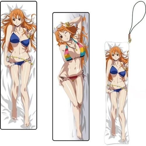 Kawaii One Piece Anime Keychain Figure Cosplay Mini Dakimakura Pillow Pendants Custom Key Chain Phone Strap Wholesale Lots