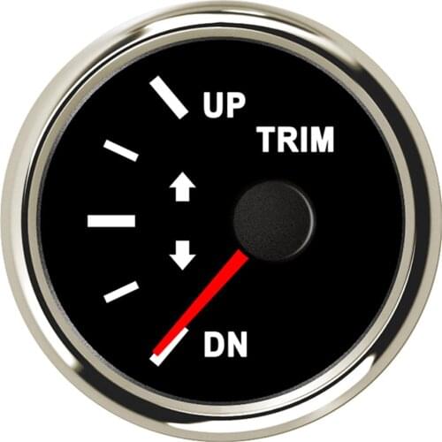 Mini Round Boat Trim Gauge Marine Trim Tilt Indicator for Inboard Outboard Engine Car Motorcycle 52mm LED