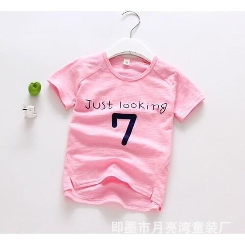 HOT! 2017 summer Girl boys fashion High quality cotton t-shirts Soft comfortable Baby Blouse clothes kids Children clothing