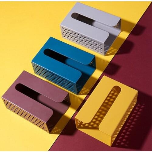 HOT Hollow Home Living Room Simple Wall-Mounted Tissue Box Kitchen Napkin Paper Box Office Creative Paper Storage