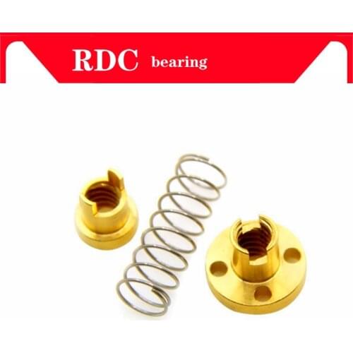 HOT T8 anti backlash spring loaded nut elimination gap nut for 8mm acme threaded rod lead screws DIY CNC 3D printer parts