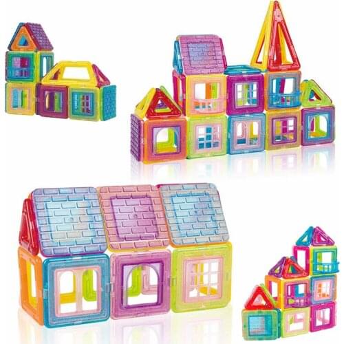 Mini Magnetic Designer Construction Set Model Building Toy Plastic Magnetic Blocks Educational Toys For Kid Gift Christmas