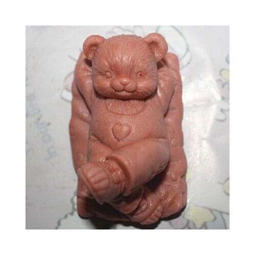 Handmade Soap Silicone Mold Candle Molds Polymer Clay sleep bear