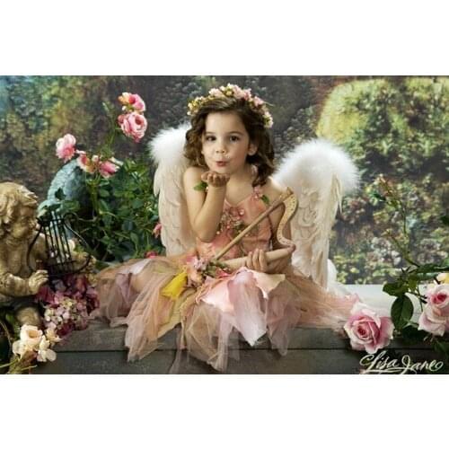 New Rose Garden Angel Girl Cute Baby Needlework,Embroidery,DIY Cross stitch kits,Pattern Counted Cross-Stitching Home Decor
