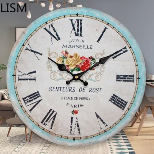 Retro Wall Clocks Home Silent Bedroom Kitchen Clock Horloge Mural Vintage Home Decor Living Room Wall Watches Home Decor