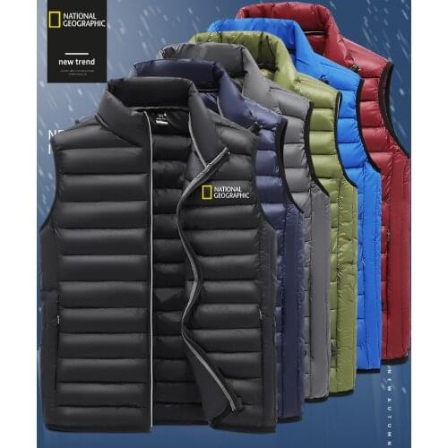 2021 new brand autumn and winter jacket mens stand-up collar vest mens zipper mens jacket sleeveless casual winter vest men