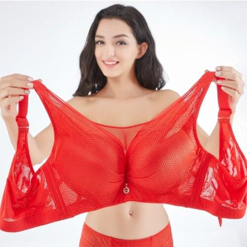 New Full cup thin underwear bra extra large adjustable lace womens bra bra C D cup large size lace bra