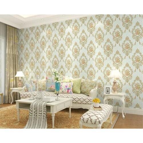 Beibehang papel de parede European non woven wallpaper warm pastoral restaurant TV background wall paper 3D stereo papier peint