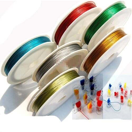 1Pc Red Yellow Blue Green Gray 30M/Roll 0.6mm Rubber Coating Lead Sealing Wire with Various Seal 7 Shares Stainless Steel Wire