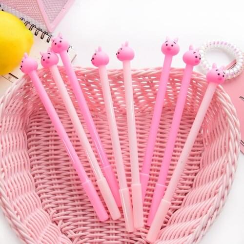 Pink Surprise Pig Gel Pen Signature Pen Escolar Papelaria School Office Supply Promotional Gift