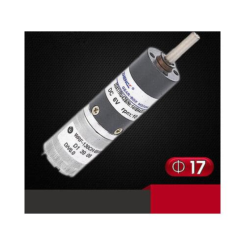 Permanent Magnet Brush Planetary Gear Motor 17mm DIA ZGX17RU DC 12V 18 RPM