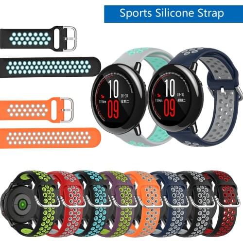 20mm 22mm Sport Silicone Breathable Strap For Huami Amazfit PACE For Huami GTR 47mm/GTR2/GTR 2e Replacement Watchbands