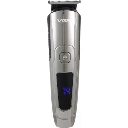 VGR 072 hair trimmer USB rechargeable hair clipper haircut machine washable waterproof 1-9mm adjustable beard trimmer LCD