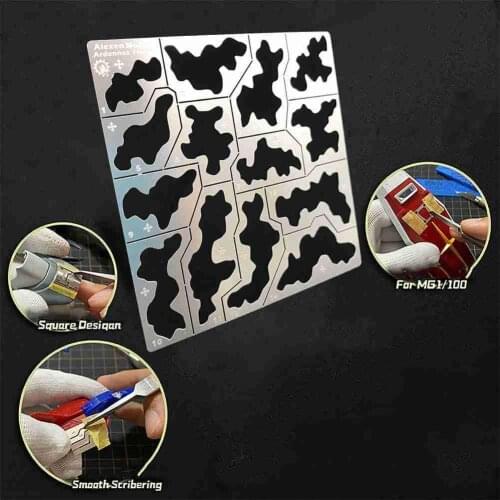 General Forest Camouflage Stenciling Template Leakage Military Spray Plate Accessories Model AJ0032 DIY For Gundam P5Q0