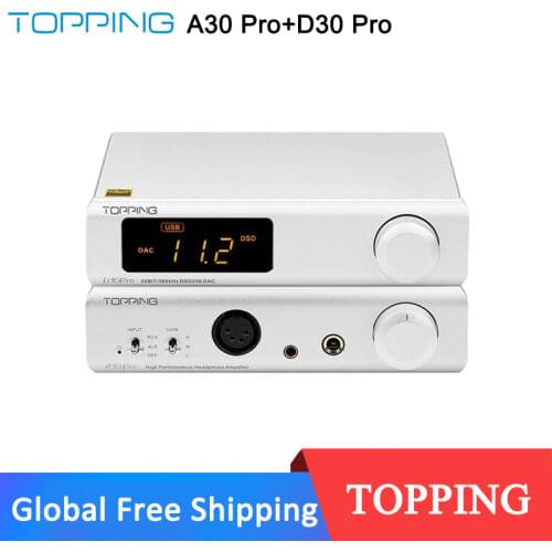 TOPPING A30Pro Headphone Amplifier + TOPPING D30Pro Decoder USB DAC