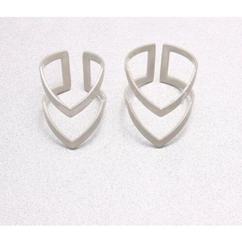 Fashion Double Lines "V" Ring Women Hollow out line modelling ringopening can adjust simple double layer design ring30pcs/ lot