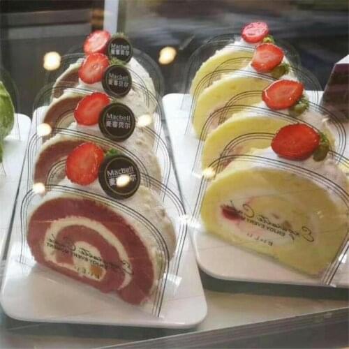 10.2x4x7cm Semicircle U Shape Plastic Cupcake Packaging Box Cake Transparent PVC Box Baby Shower Wedding Favor Boxes Supplies