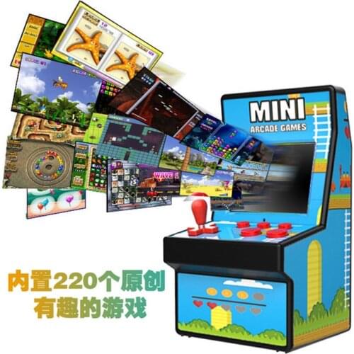 220 in 1 Mini Arcade Game Console Retro Arcade Handheld Game Player with 220 16 bit Games 2.8" Colorful Display Gift for Kid