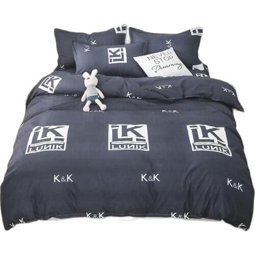 3/4Pcs Bedding Set Pastoral Plant Printing Pillowcase Duvet Cover Bed Sheet King Queen Tiwn Full Home textile Family Bed Linens