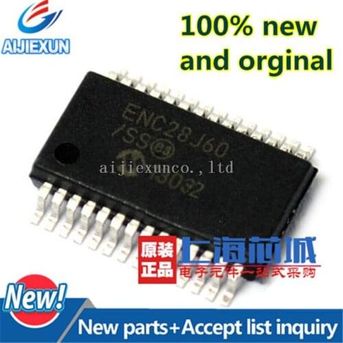 5PCS 100% New and original ENC28J60-I/SO ENC28J60/SS Stand-Alone Ethernet Controller with SPI Interface in stock