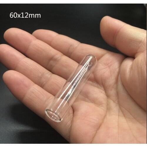 60x12mm clear tube bell shape glass globe bubble cover dome locket necklace glass wish bottle vial pendant findings charm 20pcs