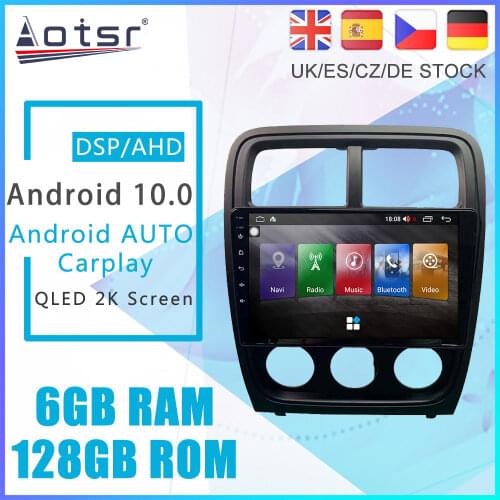 Android 10 128G For Dodge Caliber 2010 2011 2012 Car DVD GPS Navigation Radio Stereo Auto Multimedia Player HeadUnit 2 Din BT