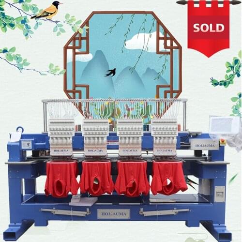 Automatic 400*450mm cap t-shirt flat computerized 4 heads embroidery machine best industrial embroidery machine in guangzhou