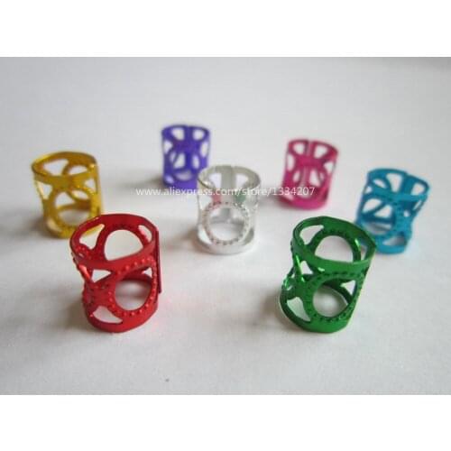 Free Shipping 100Pcs/Lot multi coloured dread dreadlock Bead adjustable cuff clip 7.5mm hole clip