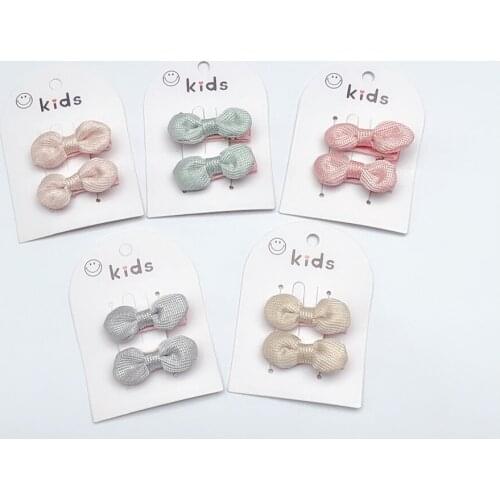 Boutique ins 10pairs Fashion Cute Glitter Bow Hairpins Solid Mini Bowknot Hair Clips Princesss Headwear Fairy Hair Accessories