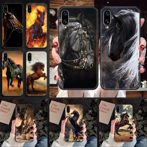 Cool Horse Phone case For Huawei Honor 6 7 8 9 10 10i 20 A C X Lite Pro Play black silicone coque trend Etui fashion waterproof