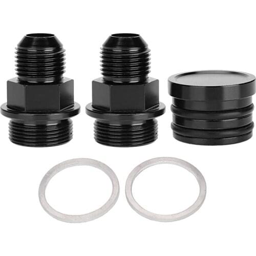 M28 To 10AN Black Rear Block Adapters For Oil Catch Can B16 B18
