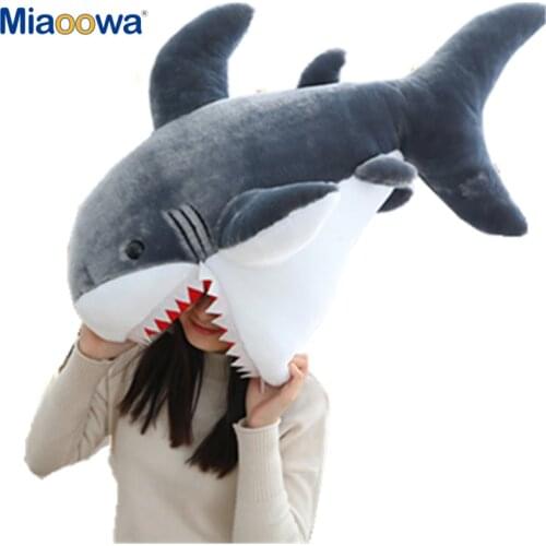Big Size 90cm Funny Soft Bite Shark Plush Toy Pillow Appease Cushion Gift For Children Kids Girls