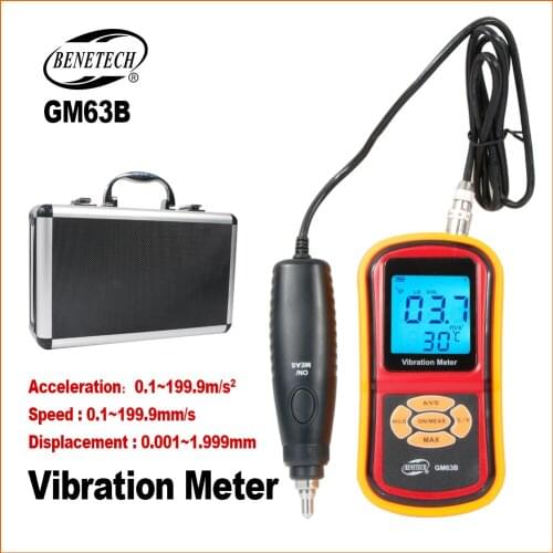 BENETECH Vibration Meter Analyzer Vibrator Analizador De Vibraciones Digital Vibration Meter Tester Handheld Medidor Vibraciones