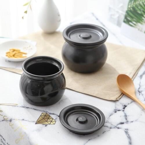 Ceramic Stew 1-2 People Small Mini Household Soup Stew with A Lid Large-capacity Water Inner Pot Pottery Stewpot Casserole