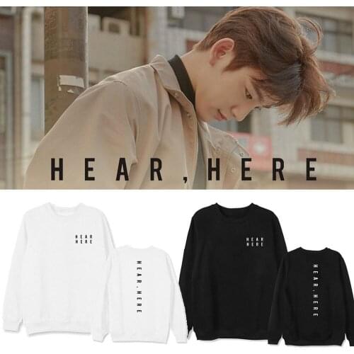 Korean Style Kpop GOT7 JINYOUNG HEAR HERE K-pop Sweatshirt Pullovers Women Long Sleeve Harajuku Streetwear Hip Hop Kpop Clothing
