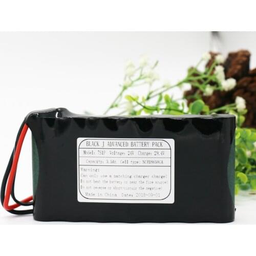 KLUOSI 24V Battery 7S1P 29.4 V 3.5Ah NCR18650GA Li-ion Battery Pack with 20A BMS Balanced for Electric Motor Bicycle Scooter Etc
