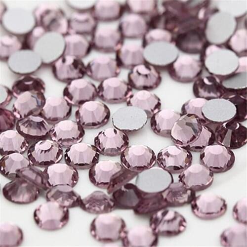 MHS.SUN SS3-SS30 Size Select Loose Lt Amethyst Color Flatback Crystal Rhinestones Non HotFix Glass Rhinestones Nail Art Craft