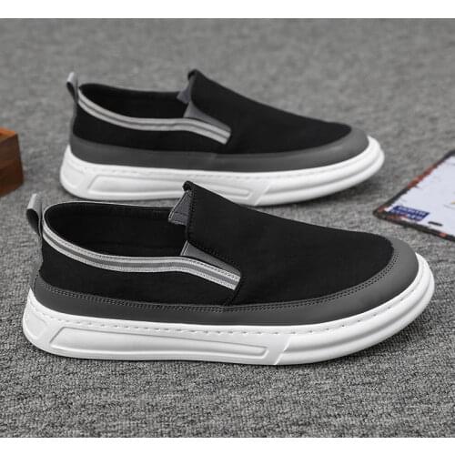 Cloth shoes mens 2021 new canvas breathable thin anti odor one foot work shoes summer leisure shoes