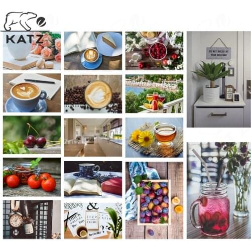 Leisure Time Handmade Diy Diamond Painting Cross Stitch Kits Cafe Decoration Still Life Diamond Embroidery Diamond Painting Art