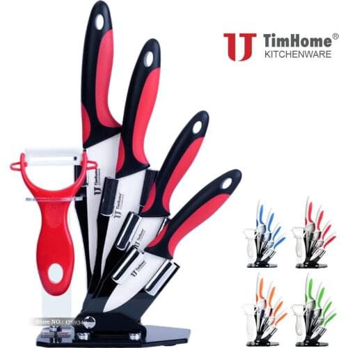 Ceramic Knife set 3" 4" 5" 6" kitchen knife zirconia Paring Fruit Knife High quality Chef Knives cooking cutter for meat