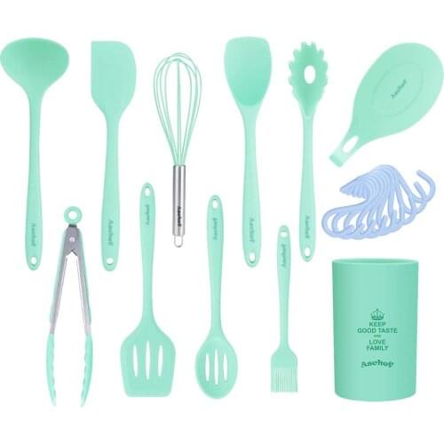 2020 new Silicone Cooking Utensils kit 20 Pcs Kitchen Utensil Set Non-stick Spatulas with Storage Box Kitchen Tools
