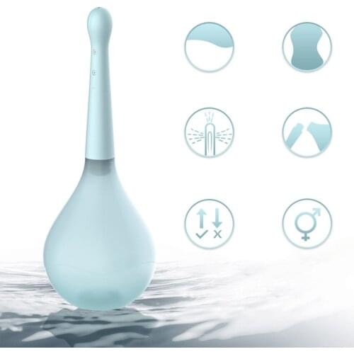 5 Hole Nozzle Skin Friendly Silicone Manual Cleaning Appliance Sex Toys for Men and Women Squeeze Water Sprayer Adults Sex Tool