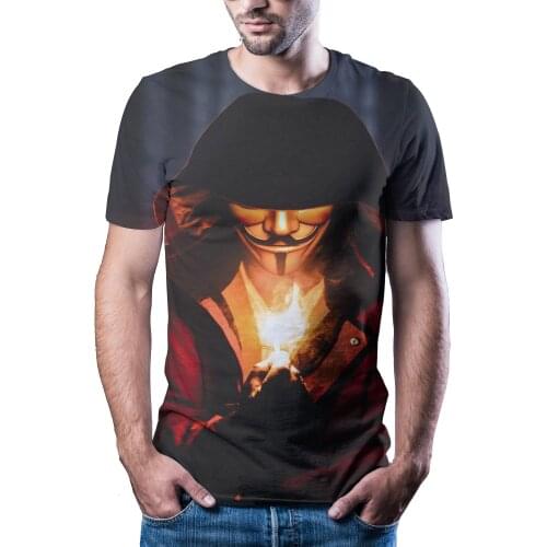 2020 New Male Joker T -Shirt Printing Quick Drying Summer Shirt T -Shirt Short Sleeve Fun Shirt